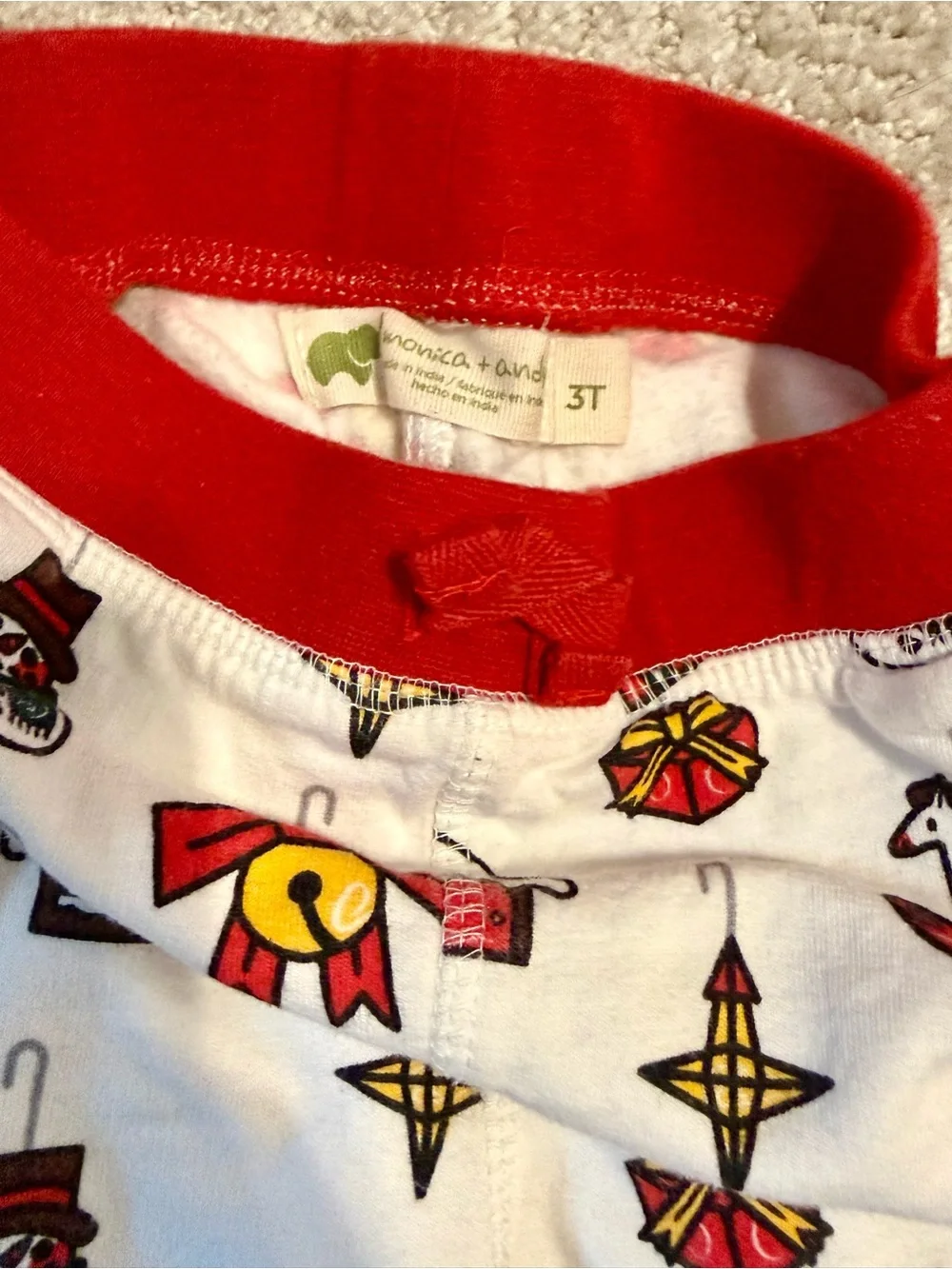 Monica + Andy Organic Cotton Christmas Sweat Set 3T Holiday Rocking Horse Sn